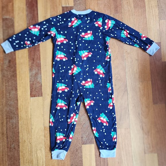 Jammies For Your Families Fleece One-Piece Christmas Pajama Set Size 5/6 - Picture 9 of 11